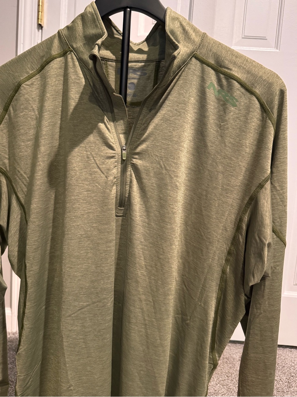 NRS Lightweight Olive Quarter-Zip Shirt Jacket - Performance Long Sleeve